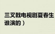 三叉戟电视剧夏春生（电视剧三叉戟二冬子是谁演的）