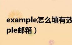 example怎么填有效的邮箱（如何进入example邮箱）