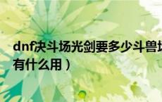 dnf决斗场光剑要多少斗兽场印章（DNF斗兽场印章怎么得有什么用）