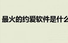 最火的约爱软件是什么（爱约是个什么软件）