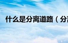 什么是分离道路（分离式道路有什么作用）