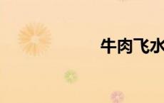 牛肉飞水什么意思