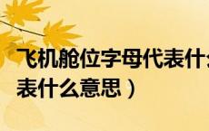 飞机舱位字母代表什么意思（飞机舱位字母代表什么意思）
