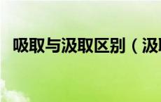 吸取与汲取区别（汲取和吸取的区别用法）