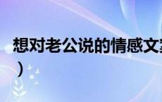 想对老公说的情感文案（想对老公说的心里话）