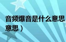 音频爆音是什么意思（什么叫音爆音爆是什么意思）