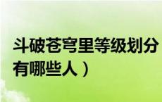 斗破苍穹里等级划分（斗破苍穹等级划分表都有哪些人）