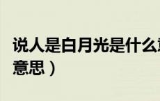说人是白月光是什么意思（说某人白月光什么意思）