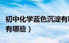 初中化学蓝色沉淀有哪些（初中蓝色溶液沉淀有哪些）