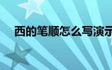 西的笔顺怎么写演示（西的笔顺怎么写）