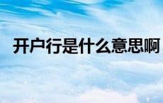 开户行是什么意思啊（开户行是什么意思）