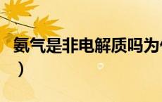 氨气是非电解质吗为什么（氨气是非电解质吗）