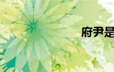 府尹是什么官
