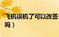 飞机误机了可以改签么（飞机误机了可以改签吗）