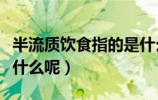 半流质饮食指的是什么呢（半流质饮食指的是什么呢）