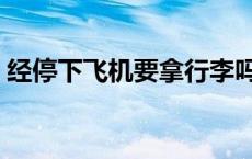 经停下飞机要拿行李吗（经停需要下飞机吗）