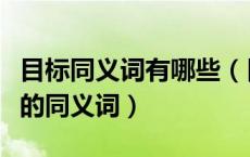目标同义词有哪些（目标同义词有哪些求目标的同义词）