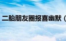 二胎朋友圈报喜幽默（二胎朋友圈报喜句子）