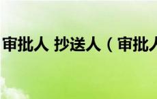 审批人 抄送人（审批人和抄送人是什么意思）
