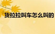货拉拉叫车怎么叫的（货拉拉叫车怎么叫）