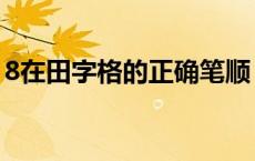 8在田字格的正确笔顺（8字笔画笔顺怎么写）