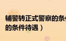 辅警转正式警察的条件江西（辅警转正式警察的条件待遇）