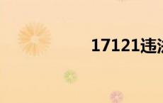 17121违法怎么处理