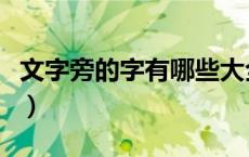 文字旁的字有哪些大全（文字旁的字有多少个）