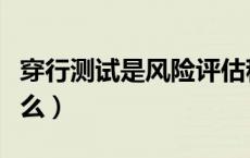 穿行测试是风险评估程序吗（穿行测试是指什么）