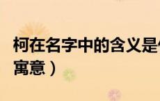 柯在名字中的含义是什么意思（柯在名字中的寓意）