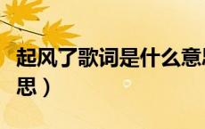 起风了歌词是什么意思（起风了歌词是什么意思）