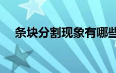 条块分割现象有哪些（什么叫条块分割）