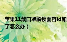 苹果11戴口罩解锁面容id如何设置（苹果手机面容id设置不了怎么办）