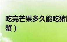 吃完芒果多久能吃猪肝（吃完芒果多久能吃螃蟹）