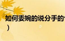 如何委婉的说分手的句子（委婉说分手的语录）