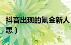 抖音出现的氪金新人（抖音氪金新人是什么意思）