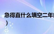 急得直什么填空二年级（急得直什么填空词语）