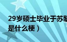 29岁硕士毕业于苏黎世是什么梗（苏黎世见是什么梗）