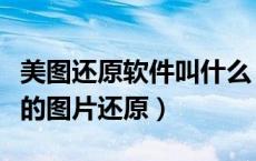 美图还原软件叫什么（什么软件可以让美图过的图片还原）