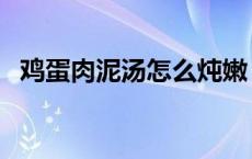 鸡蛋肉泥汤怎么炖嫩（炖鸡蛋怎么炖最嫩）