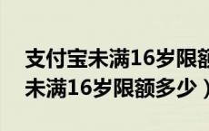 支付宝未满16岁限额怎么办银行卡（支付宝未满16岁限额多少）