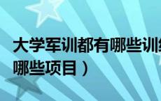 大学军训都有哪些训练项目（大学军训一般有哪些项目）