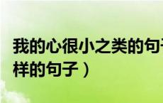 我的心很小之类的句子（胆子很小很小类似这样的句子）
