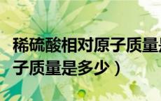 稀硫酸相对原子质量是多少（稀硫酸的相对原子质量是多少）