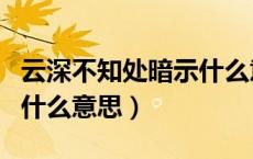 云深不知处暗示什么意思（云深不知处暗示了什么意思）