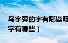 鸟字旁的字有哪些呀（鸟字旁的字 鸟字旁的字有哪些）