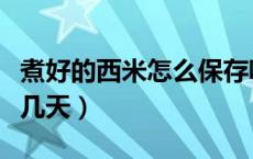 煮好的西米怎么保存呢（煮好的西米怎么保存几天）