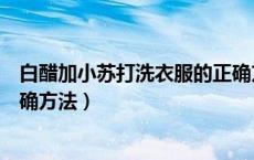 白醋加小苏打洗衣服的正确方法（白醋小苏打洗白衣服的正确方法）