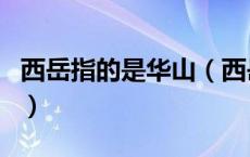 西岳指的是华山（西岳指的是华山还是什么山）