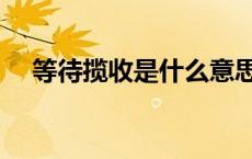 等待揽收是什么意思（等待揽收是什么）